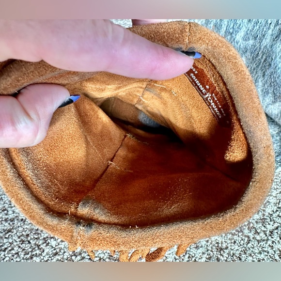 Minnetonka Moccasin 3-layer Fringe Suede Leather Tall Boots - Picture 10 of 16